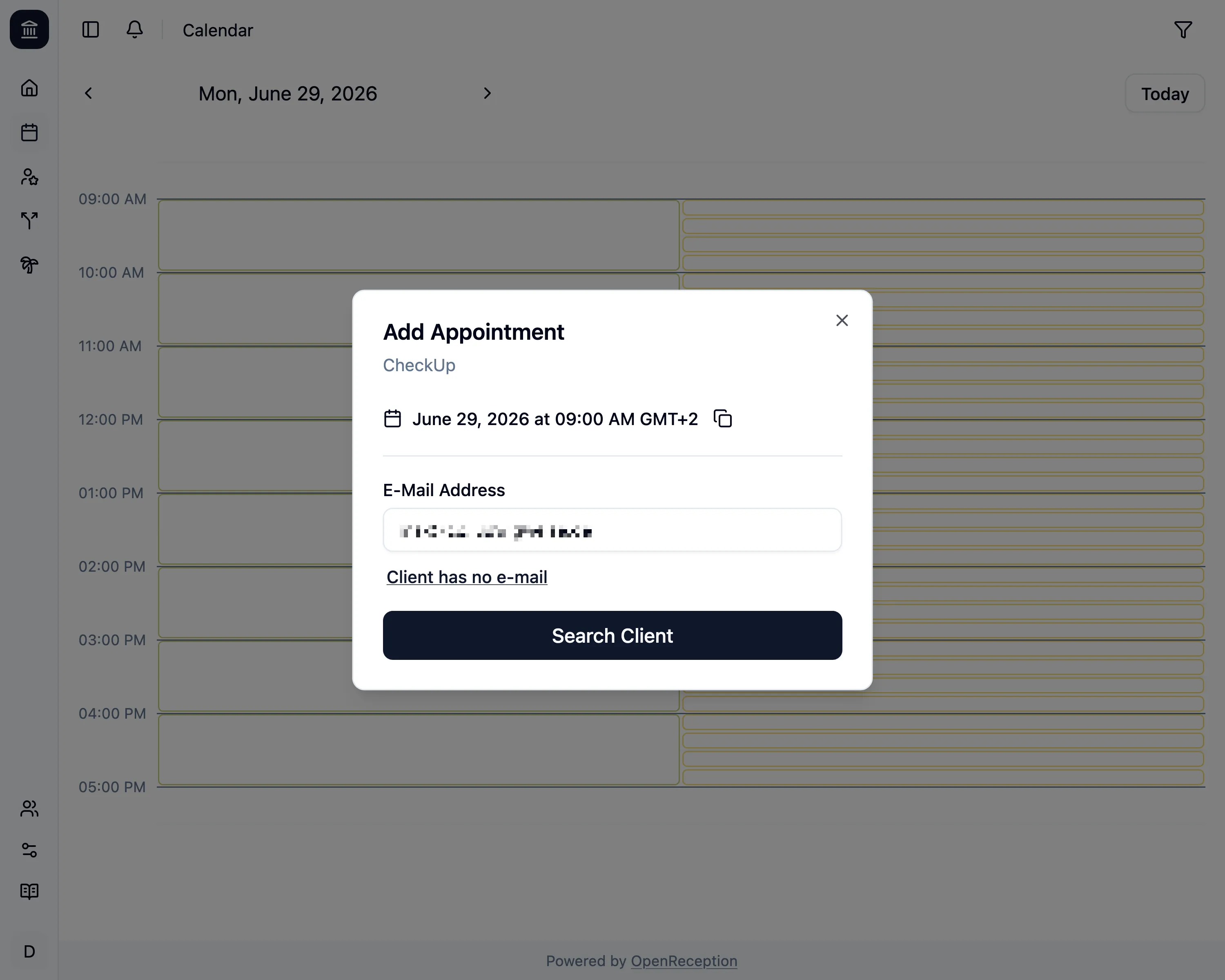 Add E-Mail to Appointment