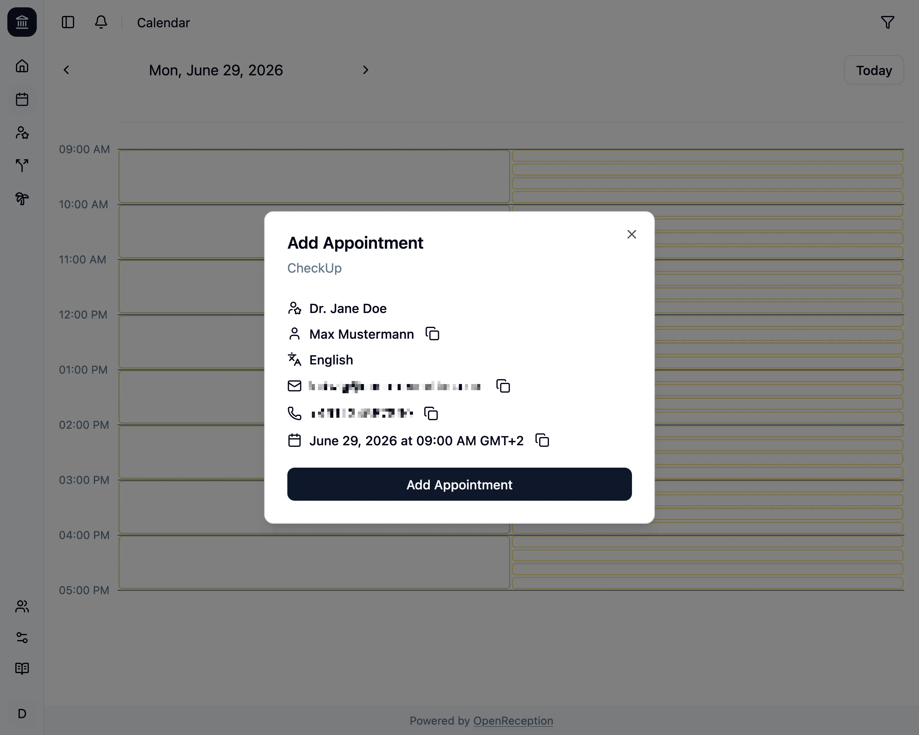 Appointment overview