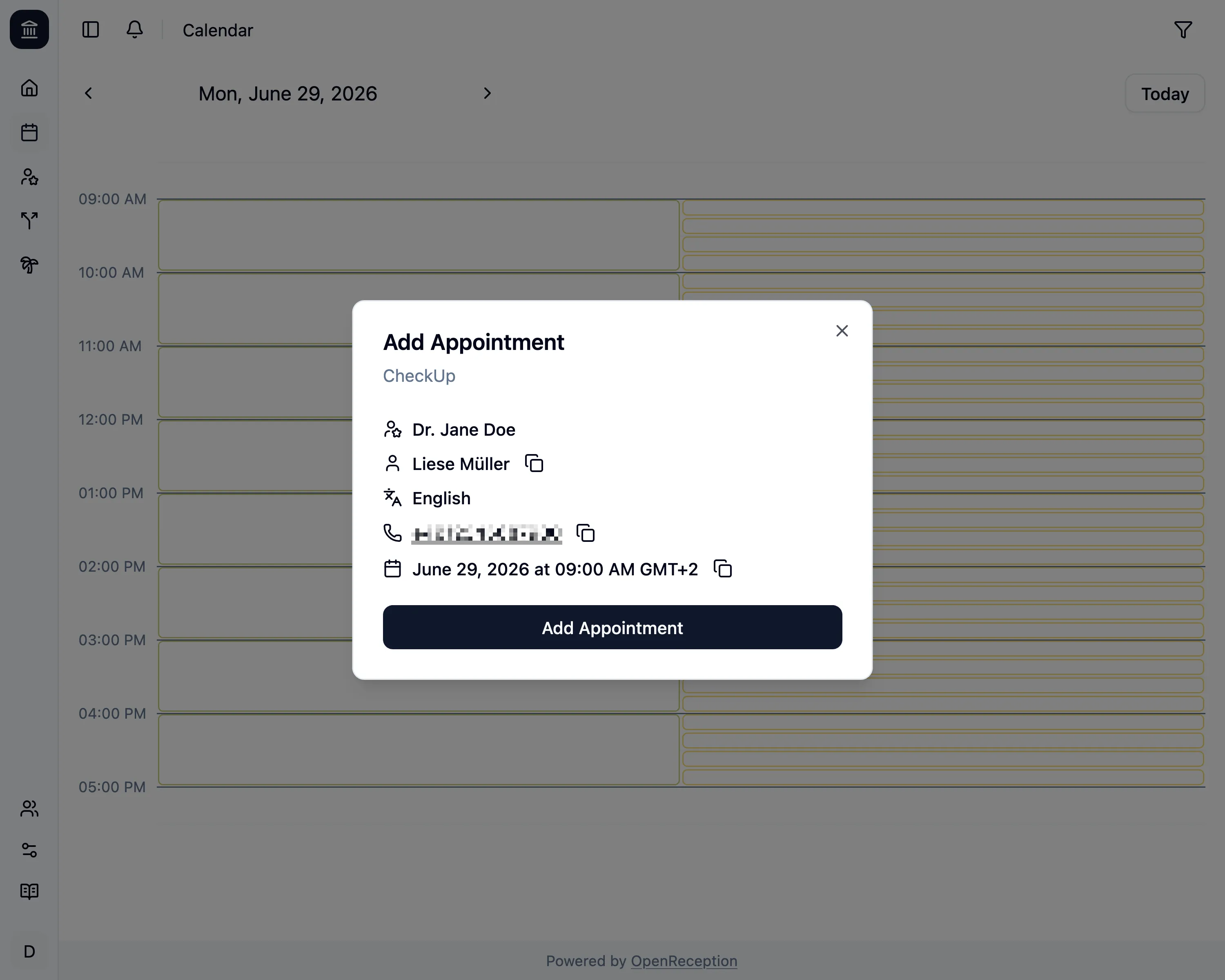 Appointment overview