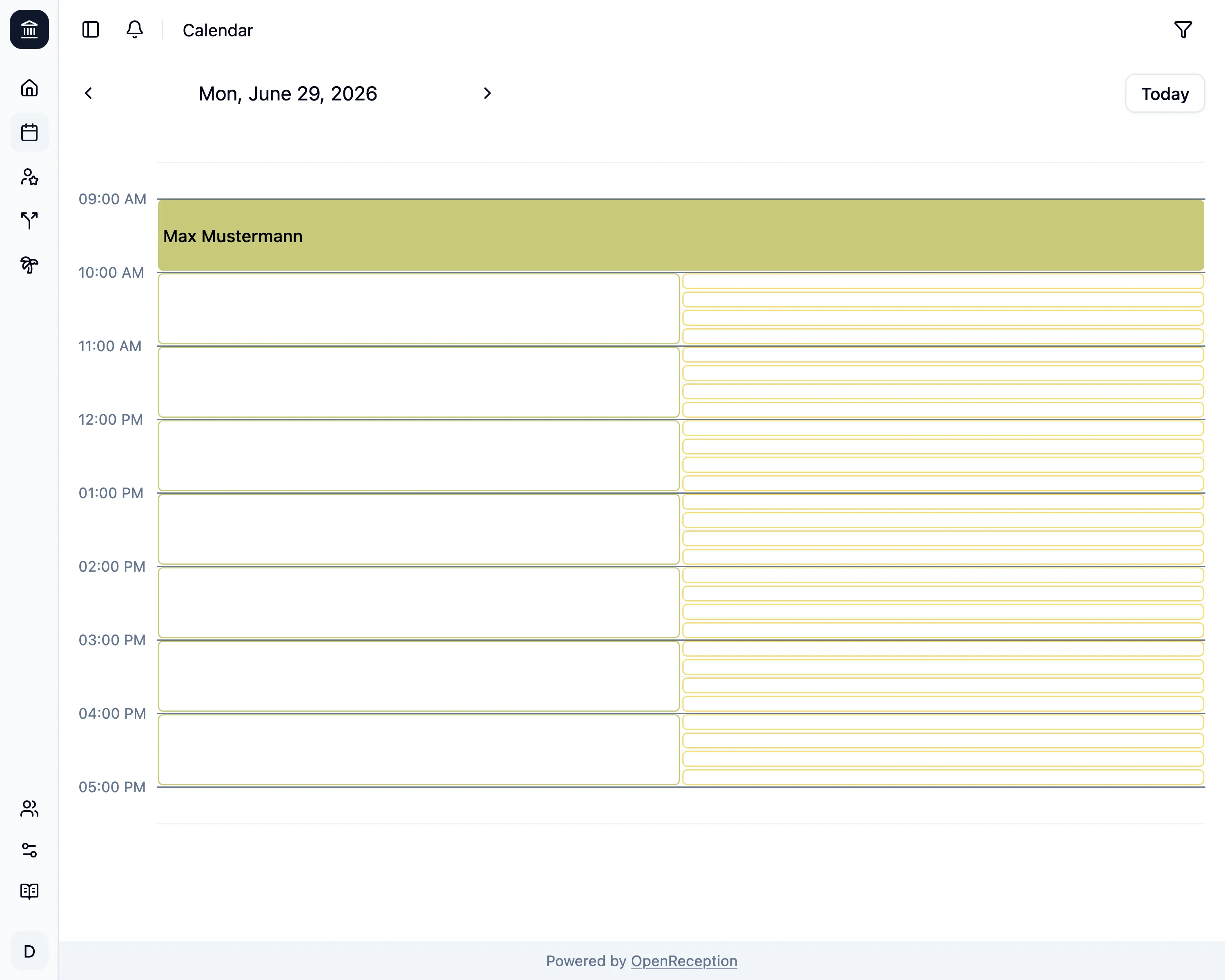 Added appointment in calendar